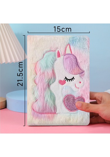 Tek Boynuzlu At Sevimli Peluşdefter Mor