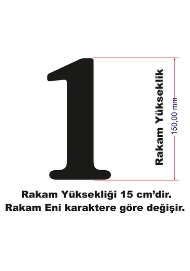 Stencil Rakam Boyama Şablonu X063-sayı Rakam Yüksekliği 15 Cm