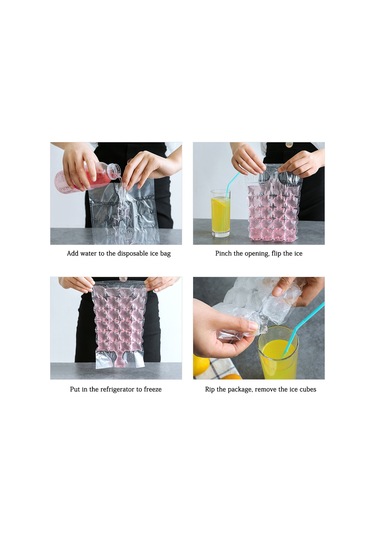 Wezone 10 Adet Pe Buzluk Torba, Otomatik Kapaklı Buz Üretim Şablonu, Soğutma Ve Nakliye İçin Soğuk Depolama Çantası Çok Renkli