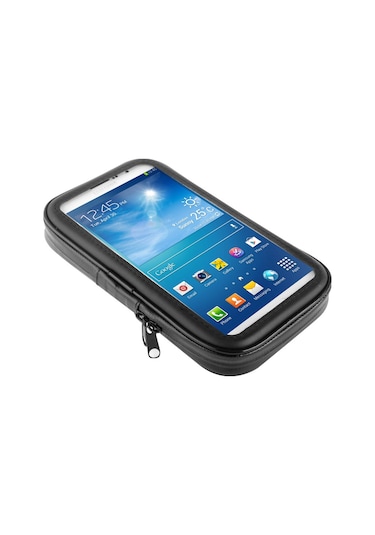 Bisiklet Gidon Montaj Tutucu Su Geçirmez / Kum Geçirmez / Kar Geçirmez / Kir Geçirmez Fermuarlı Dokunmatik Çanta, Galaxy Note Iıı / N9000 Ve Mega 6.3 / İ9200 Siyah İçin Uygun Siyah