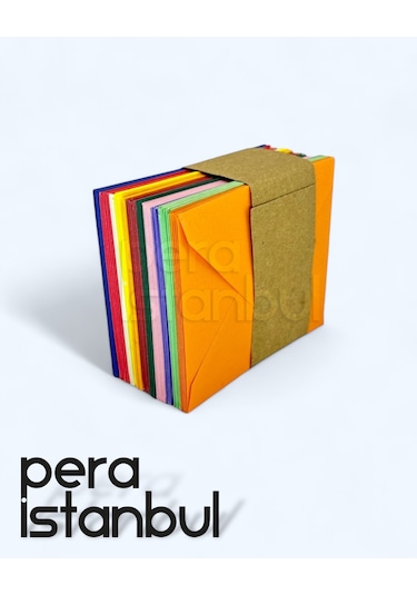Pera İstanbul Renkli Küçük Zarf 7x9 Cm 100 Lü Paket