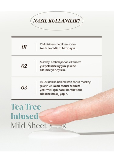 Çay Ağacı Özü İçeren Sebum Karşıtı Yaprak Maske Goodal Tea Tree Infused Water Mild Sheet Mask