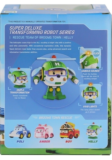 Polı Mrt-688 Sesli Ve Işıklı Robocar Poli Büyük Transforming Robot Helly -necotoys Robocar Poli