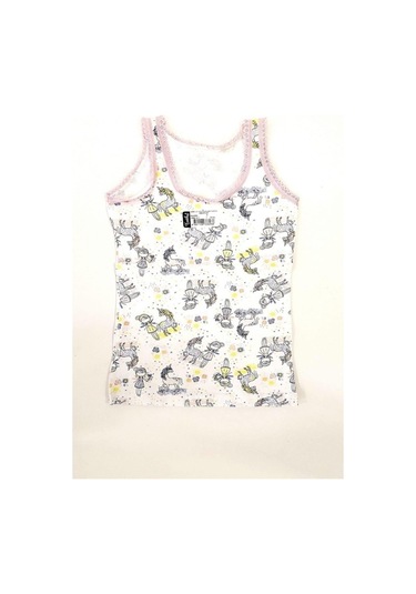 Tutku 0848 Kız Çocuk Elastan Empirme Geniş Askı Atlet 6 Adet