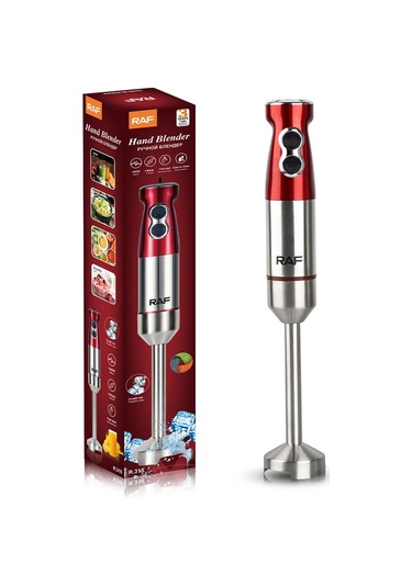 Sones Raf 600w 2 Bıçaklı Meyve Sıkacağı Pişirme Çubuğu Karıştırma Çubuğu Blender Mikseri, Ab Fişi Kırmızı