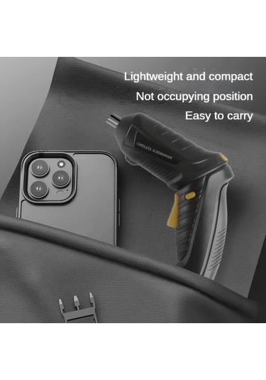 Honeybeeshop İki Parti Elektrikli Vida Led Işıklı Döner Saplı 3 6v Şarjlı Kablosuz Tornavida Usb İle Çalışan Ev Tamir Aleti