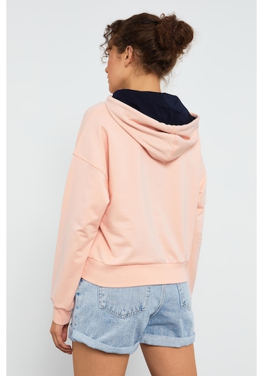 Tommy Life Pembe Uzun Kol Rahat Form Kapüşonlu Kadın Sweatshirt - 97115 Pembe Tommy Life Pembe Uzun Kol Rahat Form Kapüşonlu Kadın Sweatshirt - 97115 Pembe