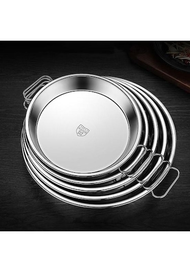 Vapur Tavası Çift Saplı Hepsi Bir Arada Fırında Gıda Sınıfı Taşınabilir Mutfak Soğuk Erişte Yapma Plakası Günlük 34cm
