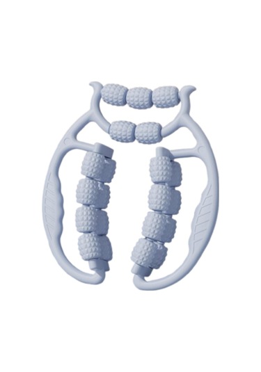 Suntek Bacak Masaj Aleti Silindiri 21 Tekerlek Kas Egzersiz Uyluk Mavi