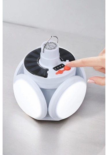 Katlanabilir Taşınabilir Kamp Lambası Işıldak Beyaz Işık Güneş Enerjili Solar Aydınlatma