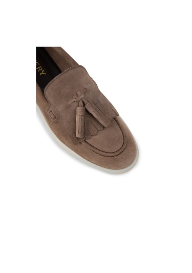 Deery Kadın Hakiki Süet Vizon Renk Püsküllü Loafer - 02042zvznc01