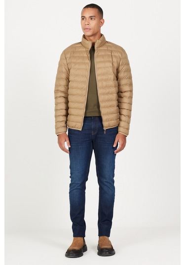 AC&Co / Altınyıldız Classics Erkek Vızon Standart Fit Normal Kesim Dik Yaka Mont VIZON