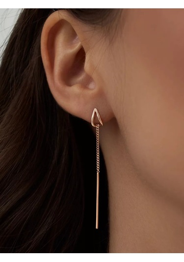 Marıola 925 Ayar Gümüş Pullu Altın Kaplama Küpeler 87625240 Altın