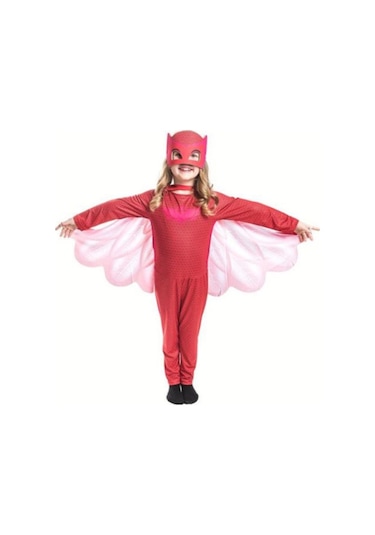 Pija Maskeliler Owlette Kırmızı Baykuş Kız Maskeli Kostüm Çok Renkli
