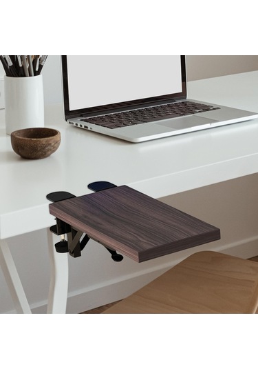 Suntek Ahşap Bilgisayar Kol Dayanağı Bilek Mouse Pad Kahve