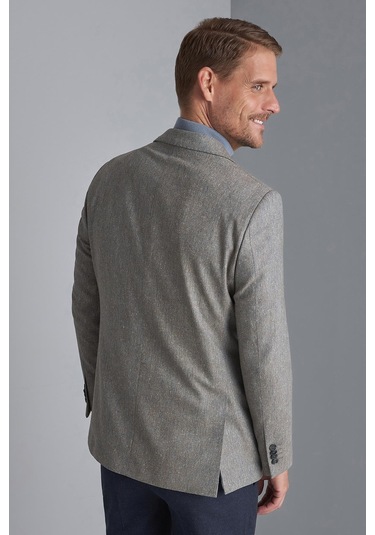 Erkek Mavi Barı 4 Drop / Geniş Kalıp Mono Yaka Ceket-10326 Mavi