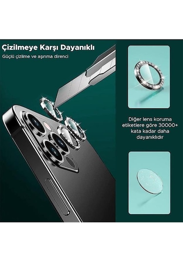 Binano Apple Uyumlu iPhone 11 Pro/11 Pro Max/12 Pro Taşlı Mavi