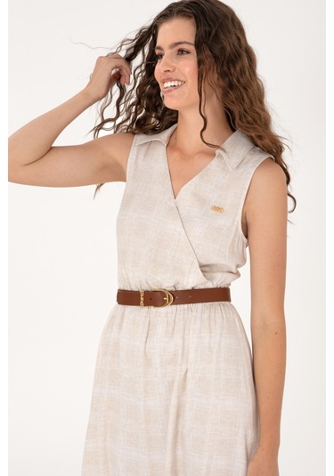 U.s. Polo Assn. Kadın Kum Elbise Dokuma 50306638-vr085 Kum