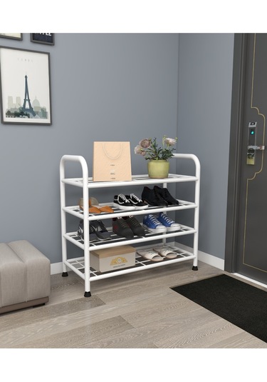 Metallica Concept Çağla 4 Katlı Metal Düzenleyici Çok Amaçli Raf Ayakkabılık Beyaz Metallica Concept Çağla 4 Katlı Metal Düzenleyici Çok Amaçli Raf Ayakkabılık Beyaz
