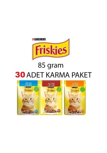 Friskies Kedi Konserve Maması Karma Paket 85 G x  30 Adet