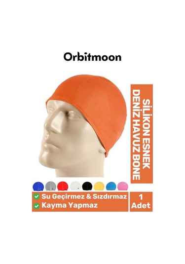 Yeni Seri Kaymaz Su Geçirmez Sızdırmaz Silikon Yüzücü Elastik Yüzme Şapkası Havuz Deniz Bonesi Çok Renkli