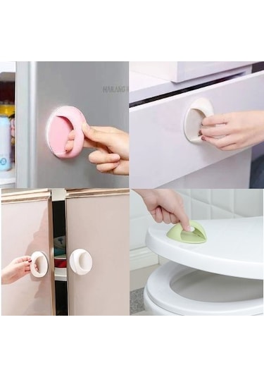 Çok Amaçlı Yapışkanlı Tutacak Kulp 1 Adet 5060 Çok Renkli