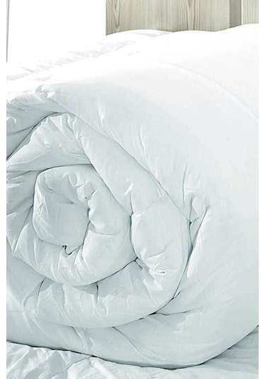 Antialerjik Silikon Tek Kişilik Yorgan Microfiber Yastık Hediyeli Beyaz
