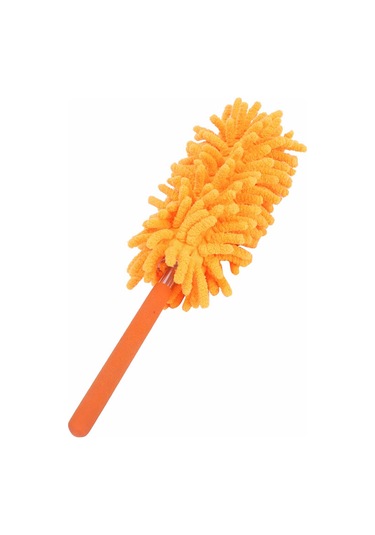 Dofolink Turuncu 72cm Çekilebilir Süpürge, Paslanmaz Çelik Saplı, Yenilebilir Chenille Mikrofiber, Zirve-duvara Temizlik, Kolay Yıkanabilir Diğer