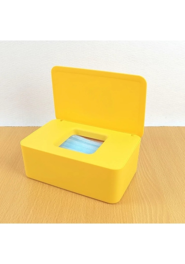 Beyaz Kedi-ıslak Mendil Kutusu Masaüstü Mühür Bebek Mendilleri Kağıt Saklama Kutusu Ev Plastik Toz Geçirmez Kapaklı Mendil Kutusu Ev Ofis Dekor İçin