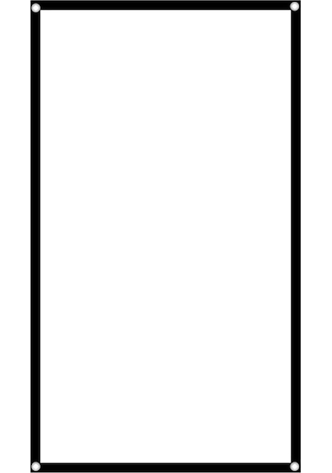 Xindoker 120 İnç 16:9 Folyo Edilebilir Polyester Projektör Perdesi - Düz Görüntü, İç/ Dış Kullanım, Kolay Asma Özelliği