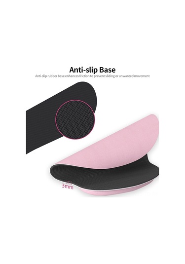 Skycity Ergonomik Pembe Klavye Bilek Destekli Mouse Pad Seti - Hafıza Köpüğü + Lastik Tabanlı, 3 Parça Klavye Bilekliği + Mouse Bilekliği + Mouse Pad