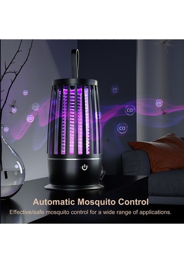 Novahub Çoklu Fonksiyonlu Şarj Edilebilir Sessiz Elektrikli Sinek Öldürücü Ve Gece Lambası 2'si 1 Arada