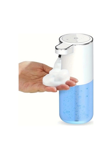 Techbloom 12.85oz Siyah Ekran Şeffaf Şişe Köpük Tip Otomatik Sensörlü Duvar Sabunluk Şarj Edilebilir Modern Siyah Banyo Mutfak 11.8x5cm Çift Kişilik