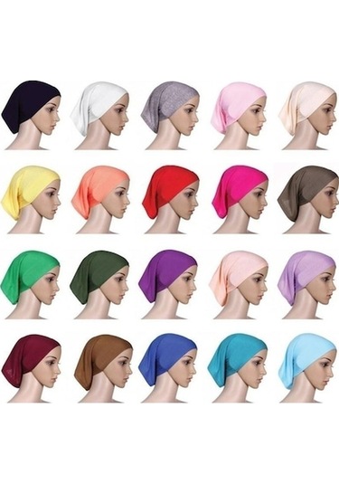 Novahub Kahve Yüz Altında Eşarp Tüp Kaput Kap Kemik İslam Kadın Baş Örtüsü Başörtüsü Kahverengi Kahverengi