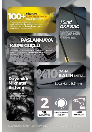 4'lü Metal Ayakkabılık - Antrasit