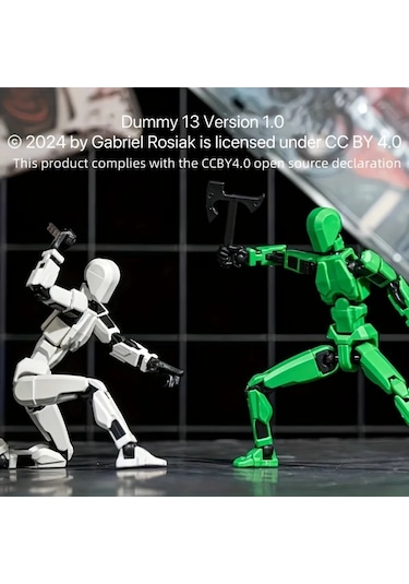 Hightower Mavi Dıy Çok Eklemli Aksiyon Figürü 3d Robot Modeli Yaratıcı Mas