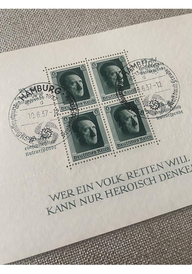 Adolf Hitler 48 Doğum Günü Damgalı Pul Bloğu 009