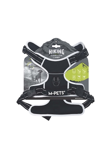 M-pets Hıkıng Reflektörlü Soft Sırt Tasması Black Xl
