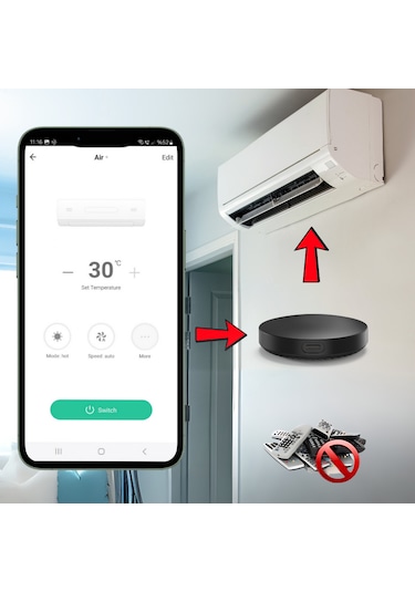 Wifi Akıllı Ir + Rf Kumanda Tuya - Smart Life Uyumlu