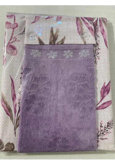 Nivemeshome Lila Kadife Havlulu Mutfak Önlüğü Lila