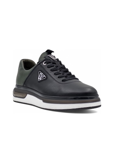 Voyager M057 Hakiki Deri Erkek Sneaker Siyah