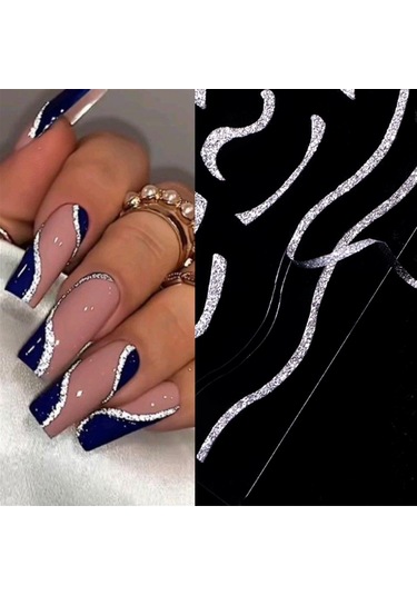 3d Reflektif Efekt Nail Art Sticker Model -2 55881-2