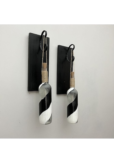 Led Işıklı Ahşap Siyah Renkli Vitray Cam Salon Bar Bahçe Dekoru Ş Çok Renkli