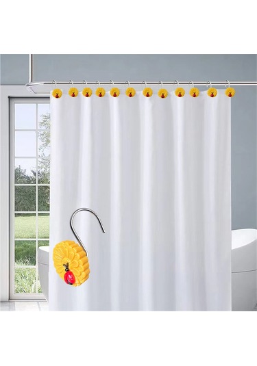 12 Adet Dayanıklı Metal Duş Perdesi Halkaları Kolay Kayan Duş Kancaları Duş Perdesi Dekoratif Duş Perdesi Kancaları Sarı 12 Adet Dayanıklı Metal Duş Perdesi Halkaları Kolay Kayan Duş Kancaları Duş Perdesi Dekoratif Duş Perdesi Kancaları Sarı