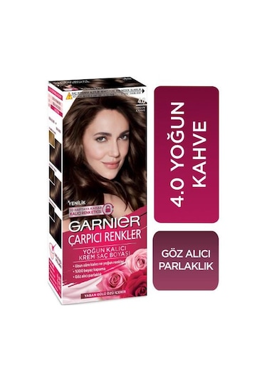 Garnier Çarpıcı Renkler Saç Boyası - 4.0 Yoğun Kahve