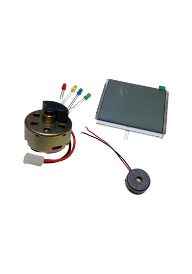 Elektrik Üreten Dinamo Motor Parmak İle Çevrilebilen Led, Panel Ve Buzzer Çalıştıran Hobi Deney Seti