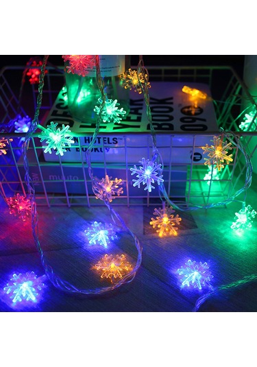 Suofeng Usb Led Kar Tanesi Işık Zinciri, 10m 80 Işık, Renkli, Dış Mekan Kamp Dekorasyonu, Sürekli Açık Modu