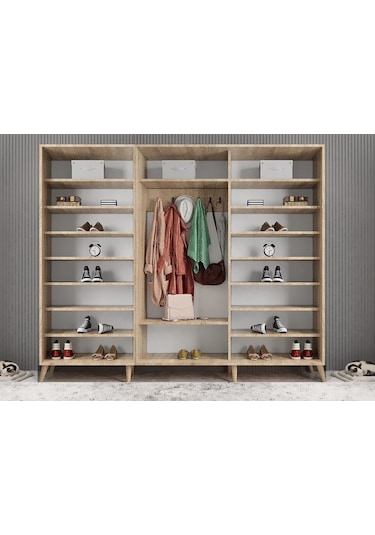 Beyzade Sürgülü Portmanto Vestiyer Mb  208 Cm