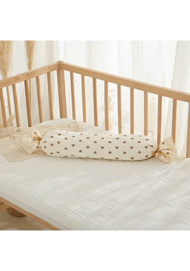 Şeker Silindir Yastık Bebek Boyun Yastığı Yumuşak Ve Güvenli No.49 Ekru