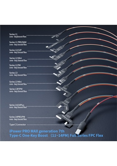 Cbtx Apple Uyumlu iPhone 6-14 Serisi Qianli Nesil 7. İpower Pro Max Dc Güç Kontrolü Test Kablosu